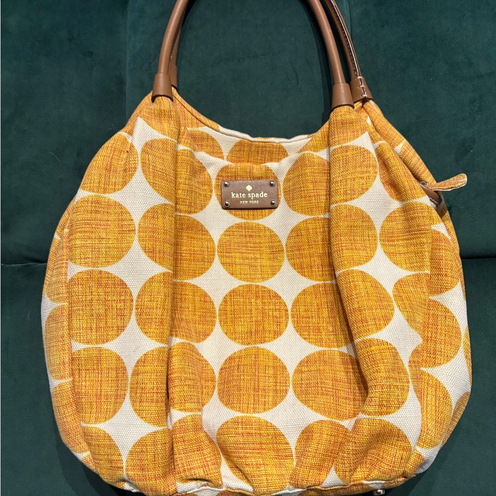 Kate Spade Yellow and Tan Hobo Bag